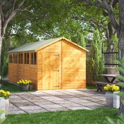 Powersheds Apex Garden Shed - 20ft x 8ft
