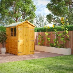 Powersheds Apex Garden Shed - 6ft x 4ft - DD