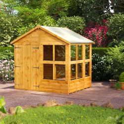 Powersheds Apex Potting Shed - 6ft x 8ft - DD