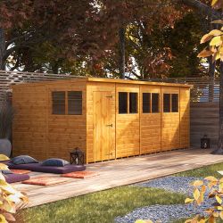 Powersheds Pent Garden Shed - 18ft x 8ft