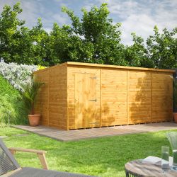 Powersheds Pent Garden Shed 16ft x 8ft Windowless