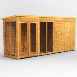 Powersheds Pent SumHouse Combi 14ft x 4ft 4ft Str