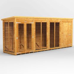Powersheds Pent SumHouse Combi 16ft x 4ft 4ft Str