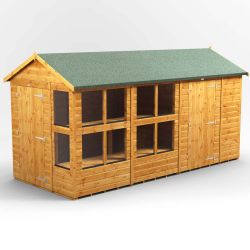 Powersheds Apex PottingShedComb 14ft x 6ft 6ft Str
