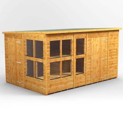 Powersheds Pent PottingShedComb 12ft x 8ft 6ft Str