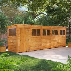 Powersheds Overlap Pent Garden Shed 20ft x 4ft