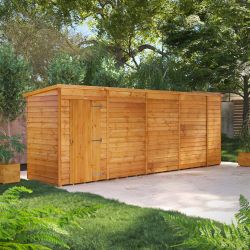 Powersheds Overlap Pent GdnShed 18ft x 4ft Wndless
