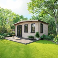 Powersheds Chalet LogCabin 10ft x 16ft DoorsToLeft