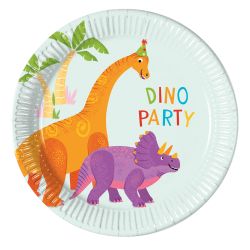 Dino Party Paper Plates 20cm
