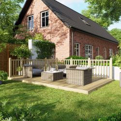 Powersheds Deck - 10ft x 16ft - Handrails on Two Sides