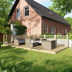 Powersheds Deck - 10ft x 20ft - Handrails on Two Sides