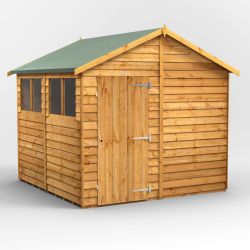 Powersheds Overlap Apex Garden Shed - 8ft x 8ft