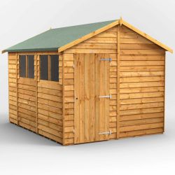 Powersheds Overlap Apex Garden Shed - 10ft x 8ft