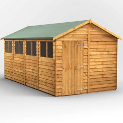 Powersheds Overlap Apex Garden Shed - 16ft x 8ft