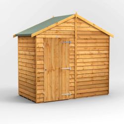 Powersheds Overlap Apex Garden Shed - 4ft x 8ft - Windowless