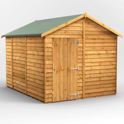 Powersheds Overlap Apex Garden Shed - 10ft x 8ft - Windowless