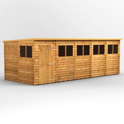 Powersheds Overlap Pent Garden Shed - 20ft x 8ft
