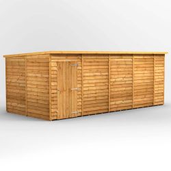 Powersheds Overlap Pent Garden Shed - 18ft x 8ft - Windowless