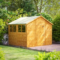 Powersheds Apex Garden Shed - 8ft x 10ft