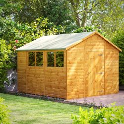 Powersheds Apex Garden Shed - 10ft x 10ft