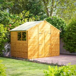 Powersheds Apex Garden Shed - 6ft x 10ft - Double Doors