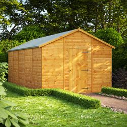 Powersheds Apex Garden Shed - 20ft x 10ft - Windowless