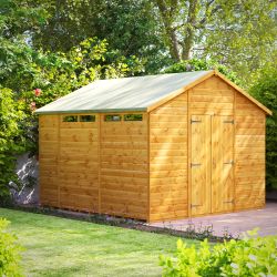 Powersheds Apex Security Shed - 10ft x 10ft - Double Doors