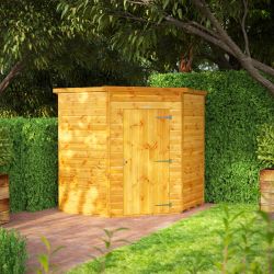 Powersheds Pent Corner Shed Garden Shed - 6ft x 6ft - Windowless