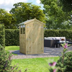 Powersheds Prem Apex GDN Shed 4ftx4ft DD