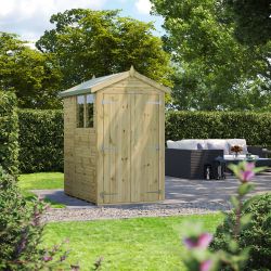 Powersheds Prem Apex GDN Shed 6ftx4ft DD