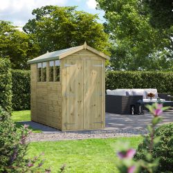 Powersheds Prem Apex GDN Shed 10ftx4ft DD