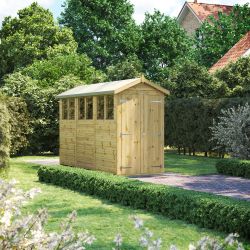 Powersheds Prem Apex GDN Shed 12ftx4ft DD