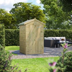 Powersheds Prem Apex GDN Shed 4ftx4ft Wndless