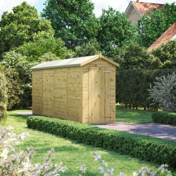 Powersheds Prem Apex GDN Shed 16ftx4ft Wndless