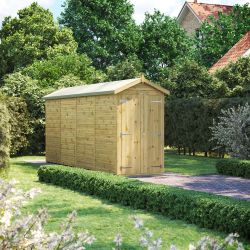 Powersheds Prem Apex GDN Shed 16ftx4ft Wndless DD