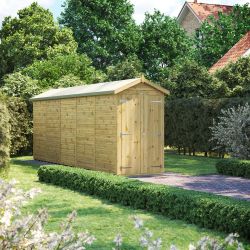 Powersheds Prem Apex GDN Shed 20ftx4ft Wndless DD