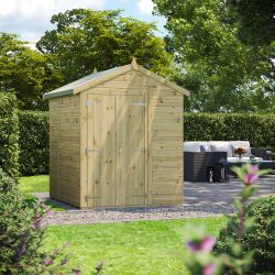 Powersheds Prem Apex GDN Shed 6ftx6ft Wndless DD
