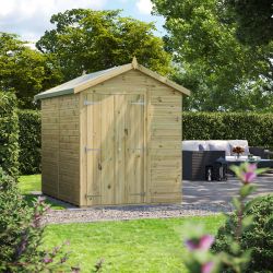 Powersheds Prem Apex GDN Shed 8ftx6ft Wndless DD