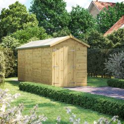 Powersheds Prem Apex GDN Shed 16ftx6ft Wndless DD