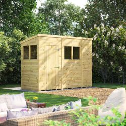 Powersheds Prem Pent GDN Shed 10ftx4ft