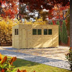 Powersheds Prem Pent GDN Shed 14ftx6ft