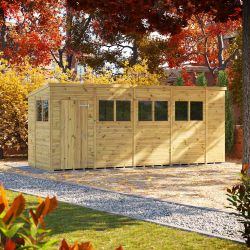 Powersheds Prem Pent GDN Shed 18ftx6ft