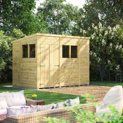 Powersheds Prem Pent GDN Shed 10ftx6ft DD