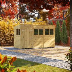 Powersheds Prem Pent GDN Shed 12ftx6ft DD