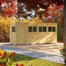Powersheds Prem Pent GDN Shed 16ftx6ft DD