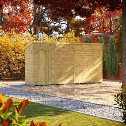 Powersheds Prem Pent GDN Shed 14ftx4ft Wndless