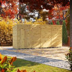 Powersheds Prem Pent GDN Shed 16ftx4ft Wndless