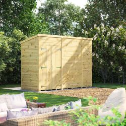 Powersheds Prem Pent GDN Shed 10ftx4ft Wndless DD