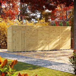 Powersheds Prem Pent GDN Shed 20ftx4ft Wndless DD