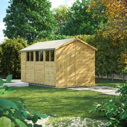Powersheds Prem Apex GDN Shed 14ftx8ft DD